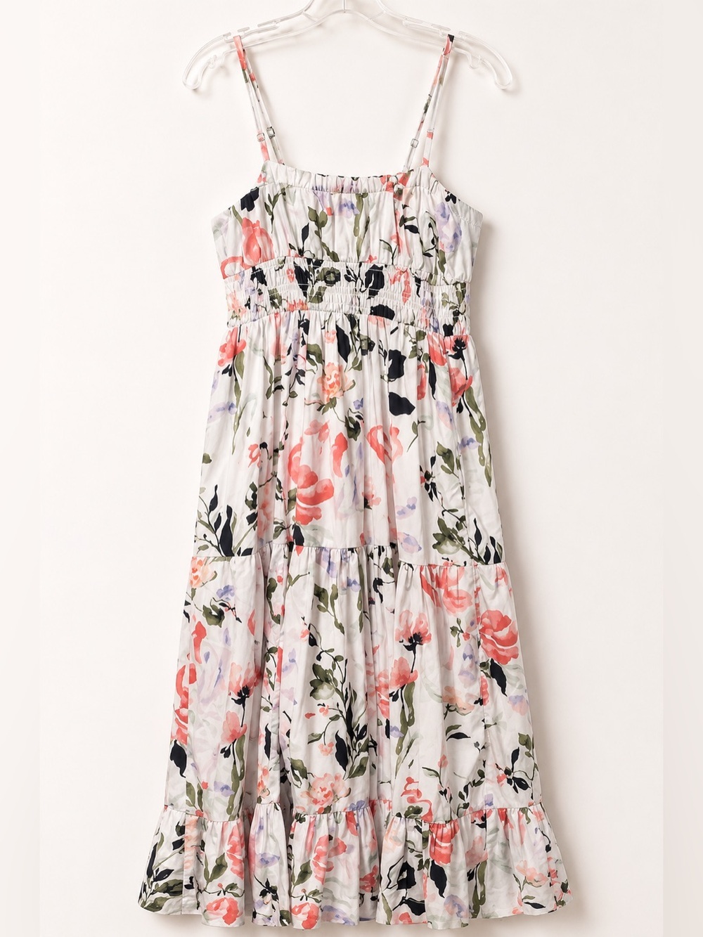 Abercrombie & Fitch Floral Midi Dress Women’s Sz Large Cottagecore Summer Dress